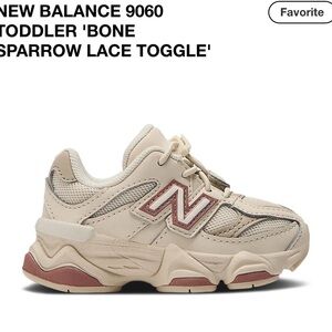 NEW BALANCE 9060 TODDLER 'BONE SPARROW LACE TOGGLE'